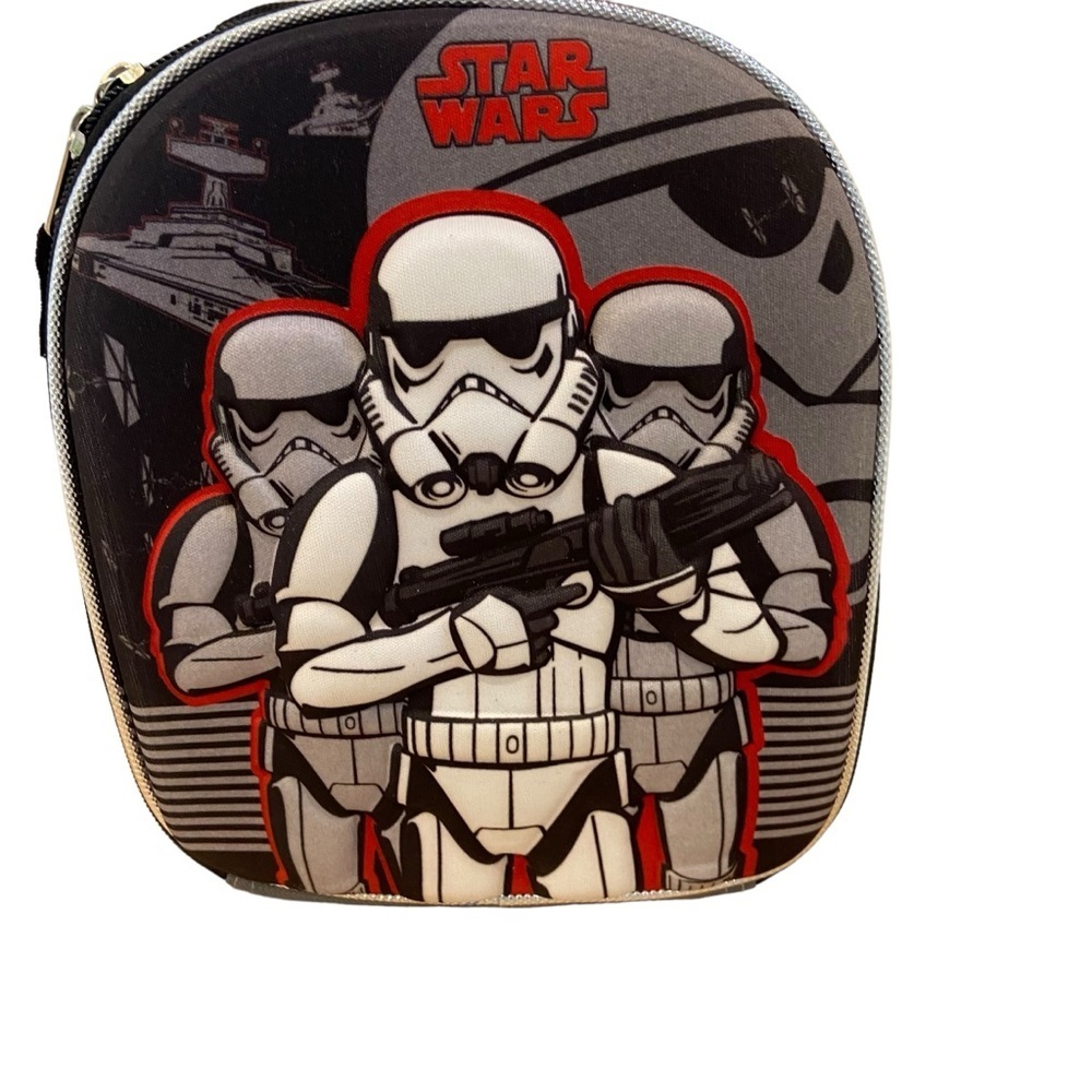 Star Wars lunch box NWT zip around Disney Lucasfilms easy to wash grey black red